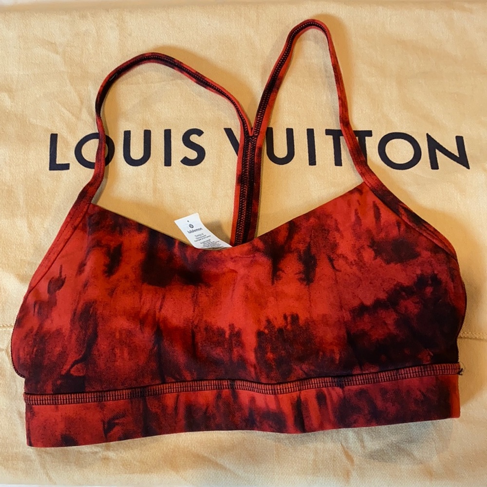 Red Tie Dye Flow Y Bra